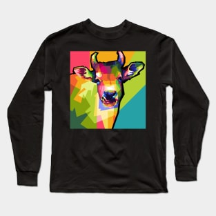 COW in WPAP PopArt Long Sleeve T-Shirt